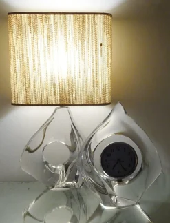 Sale Pamono Crystal Teardrop Clock by Jean Daum for Daum, 1960s