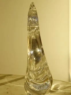 Sale Pamono Crystal Teardrop Clock by Jean Daum for Daum, 1960s