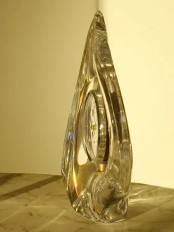 Sale Pamono Crystal Teardrop Clock by Jean Daum for Daum, 1960s