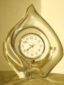 Sale Pamono Crystal Teardrop Clock by Jean Daum for Daum, 1960s