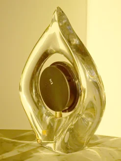 Sale Pamono Crystal Teardrop Clock by Jean Daum for Daum, 1960s