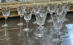 Pamono Crystal Wine Glasses of Sèvres Niagara Model, 1950s, Set of 11> Glassware
