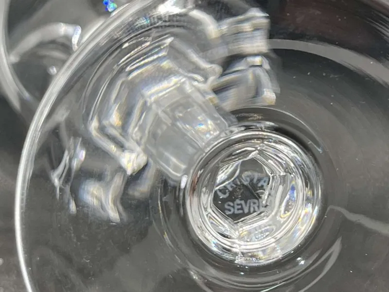Pamono Crystal Wine Glasses of Sèvres Niagara Model, 1950s, Set of 11> Glassware