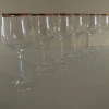Pamono Crystal Wine Glasses with Gold Rim, 1960s, Set of 6> Glassware