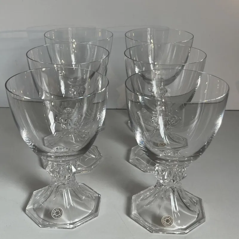 Outlet Pamono Crystal Yale Champagne, Red Wine and White Wine Glasses from Val Saint Lambert, 1970s, Set of 27