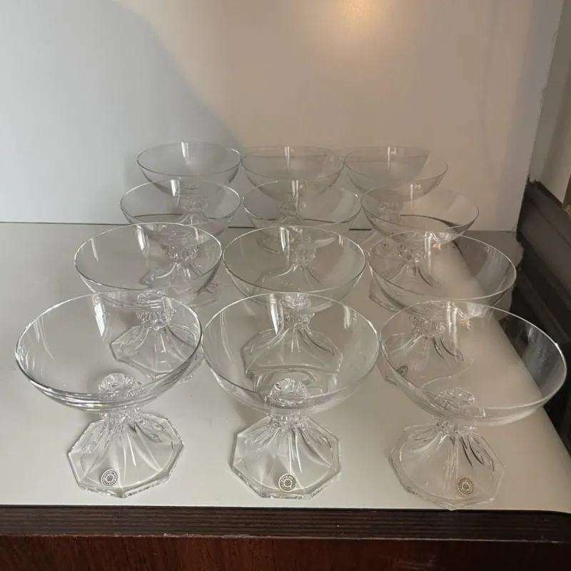 Outlet Pamono Crystal Yale Champagne, Red Wine and White Wine Glasses from Val Saint Lambert, 1970s, Set of 27