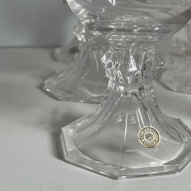 Outlet Pamono Crystal Yale Champagne, Red Wine and White Wine Glasses from Val Saint Lambert, 1970s, Set of 27