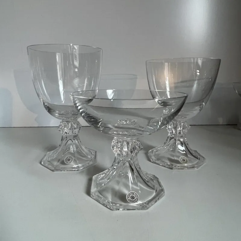 Outlet Pamono Crystal Yale Champagne, Red Wine and White Wine Glasses from Val Saint Lambert, 1970s, Set of 27