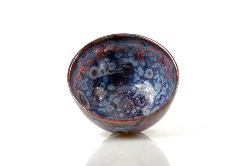 Online Pamono Crystalline Glazed Ceramic Bowl by Isak Isaksson, 2000s
