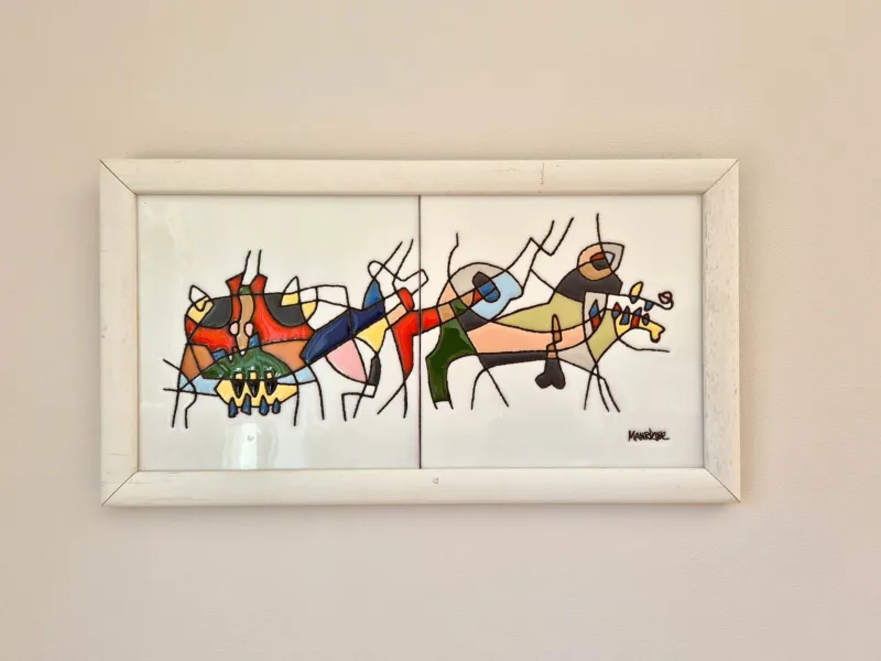 Hot Pamono César Manrique, Abstract Artwork, 1970s, Ceramic