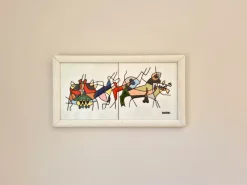 Hot Pamono César Manrique, Abstract Artwork, 1970s, Ceramic