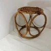Pamono Cubic Coffee Table in Rattan, Italy, 1950s> Garden Tables