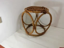Pamono Cubic Coffee Table in Rattan, Italy, 1950s> Garden Tables