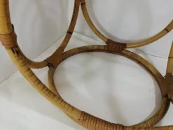 Pamono Cubic Coffee Table in Rattan, Italy, 1950s><noscript><img width=