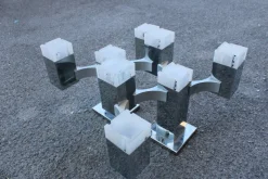 Discount Pamono Cubic Wall Lamp in Chromed Metal and Methacrylate by Gaetano Sciolari for Sciolari, 1970s