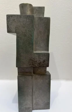 Pamono Cubist Bronze Sculpture The Twins by Willy Kessels, 1920s><noscript><img width=