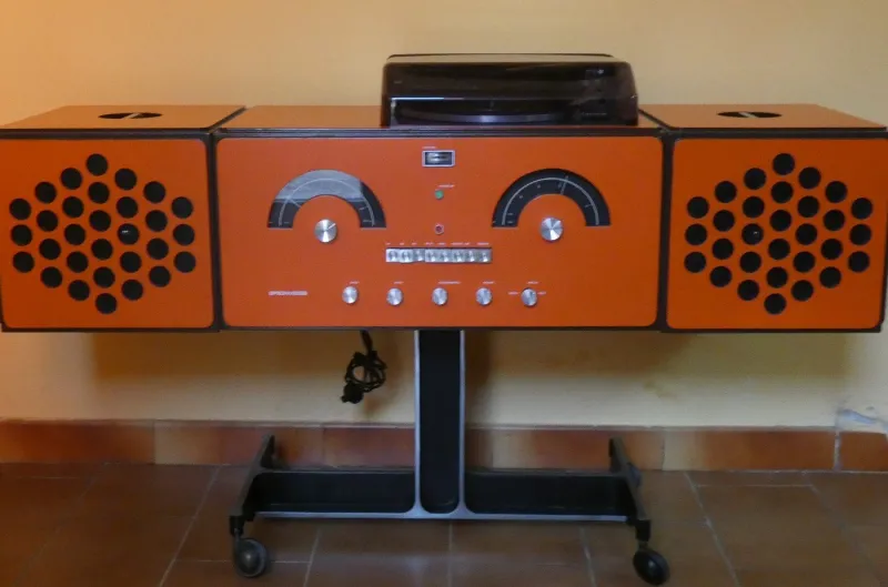 Pamono Cubo RR 126 FO Radiophonograph by Fratelli Castiglioni for Brionvega, Italy, 1960s> Electronics