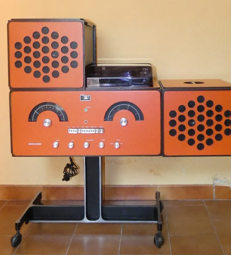 Pamono Cubo RR 126 FO Radiophonograph by Fratelli Castiglioni for Brionvega, Italy, 1960s> Electronics