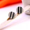Pamono Cufflinks in Gold and Brilliant-Cut Diamonds, Set of 2> Cufflinks