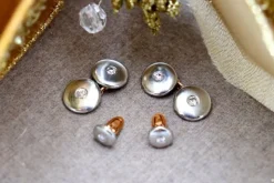 Pamono Cufflinks with Gold, Set of 2><noscript><img width=