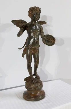 Pamono Cupid, Early 1800s, Large Bronze><noscript><img width=
