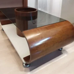 Online Pamono Curved Central Round Liquor Table, 1970s