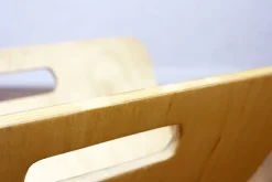 Pamono Curved Plywood Magazine Rack, 1980s><noscript><img width=