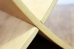 Pamono Curved Plywood Magazine Rack, 1980s><noscript><img width=