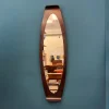 New Pamono Curved Wood Mirror by Campo E Graffi, 1950s