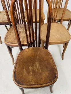 Pamono Curved Wooden Chairs, Set of 6><noscript><img width=