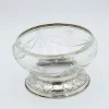 Pamono Cut Glass Fruit Bowl with Silver Base and Rim> Bowls