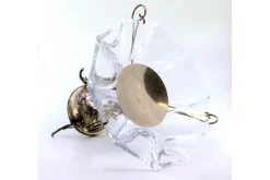 Pamono Cut Glass Fruit Bowl with Silver Structure><noscript><img width=