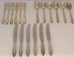 Pamono Cutlery Service for Six People from Krupp Berndorf, 1950s, Set of 18><noscript><img width=