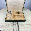 Pamono Cutlery Service in 800 Silver, Italy, 1980s, Set of 23> Dinnerware Accessories