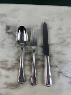 Pamono Cutlery Service in 800 Silver, Italy, 1980s, Set of 23> Dinnerware Accessories