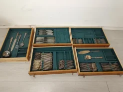 Pamono Cutlery Set with Box from Christofle, 1970s, Set of 114><noscript><img width=