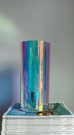 Pamono Cylinder Holographic Table Lamp by Brajak Vitberg><noscript><img width=
