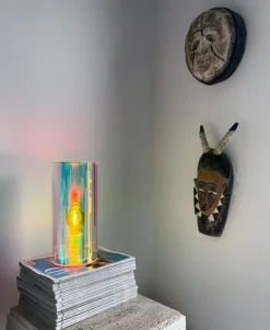 Pamono Cylinder Holographic Table Lamp by Brajak Vitberg><noscript><img width=
