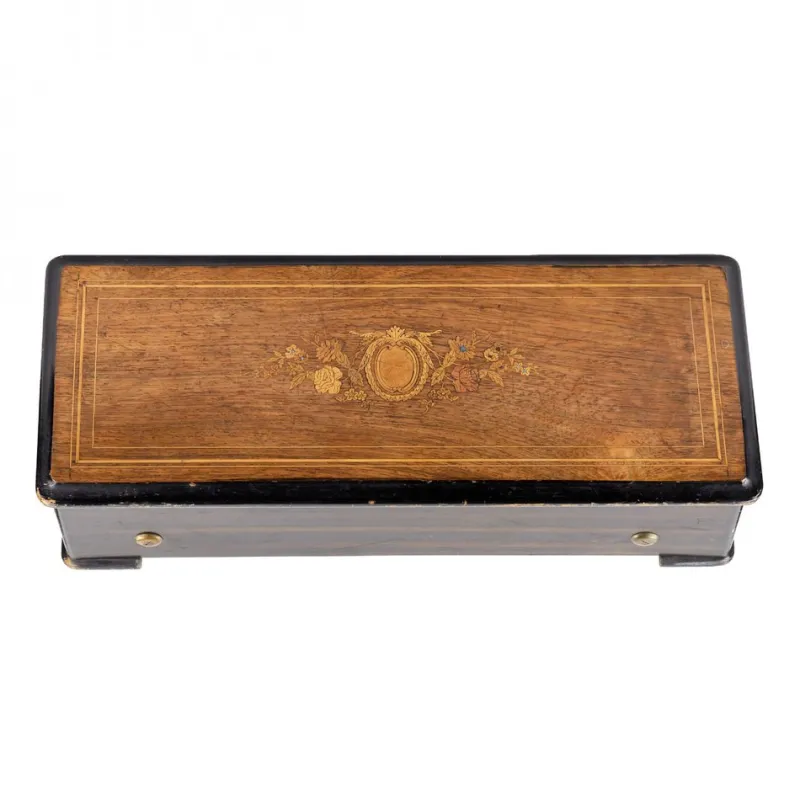 Outlet Pamono Cylindrical Music Box with 8 Melodies, 1890s