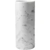 Pamono Cylindrical Satin White Carrara Marble Vase> Tabletop