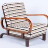 Pamono Czech Art Deco Adjustable Armchair attributed to J. Halabala, Up Závody, 1920s> Lounge Chairs & Armchairs