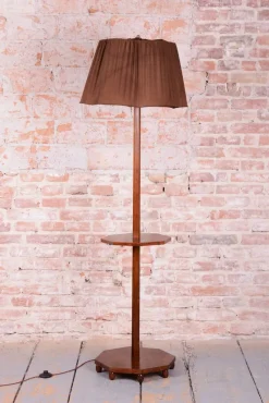 Hot Pamono Czech Art Deco Floor Lamp in Walnut, 1920s