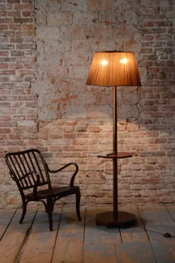 Hot Pamono Czech Art Deco Floor Lamp in Walnut, 1920s