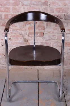 Pamono Czech Bauhaus Beech Armchair attributed to Ladislav Žák for H. Gottwald, 1930s><noscript><img width=