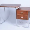 Pamono Czech Bauhaus Writing Desk in Oak and Chrome attributed to Robert Slezák, 1930s> Desks