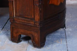 Pamono Czech Cubistic Writing Desk in Oak and Walnut, 1910s><noscript><img width=