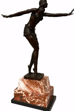 Pamono D. H. Chiparus, Dancer, 1900, Bronze on Marble Base> Art Deco