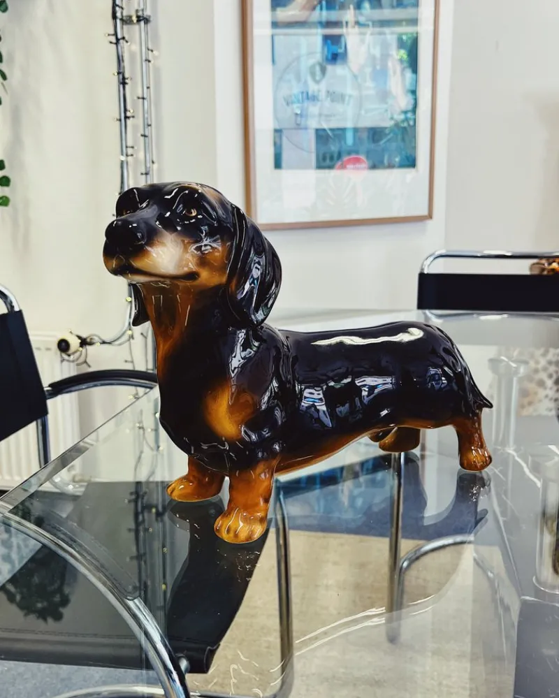 New Pamono Dachshund Statue Ceramic from Ceramiche Boxer