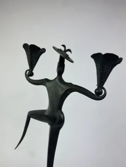 Hot Pamono Dancing Clown Candlestick by Dagobert Pechce for Wiener Werkstätte, 1890s
