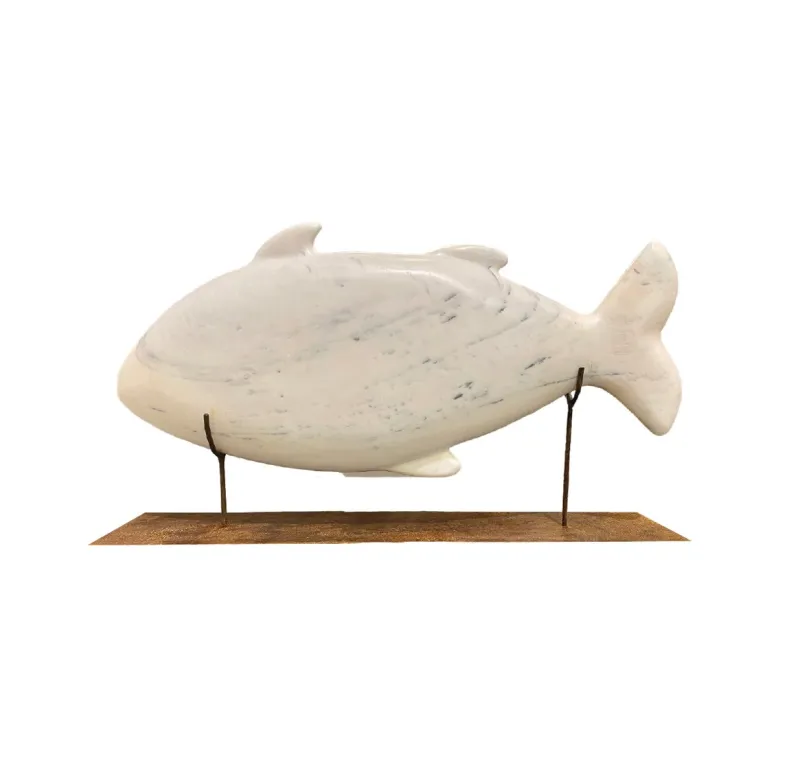 Hot Pamono Daniel Beresaluze, White Fish, 2000s, Marble